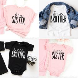 big sister svg, big brother svg, little sister svg, little brother svg, family bundle svg, sisters svg, baby announcemen