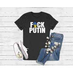f*ck putin shirt, i stand with ukraine shirt, anti putin t-shirt for women men, support ukraine tee, ukrainian flag trid