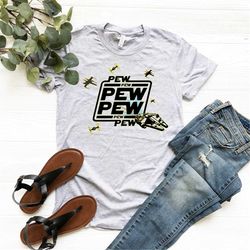 pew pew shirt, pew pew gift t-shirt, pew pew with drone shirt, disney shirts, funny t-shirt, women men fit tee, star war