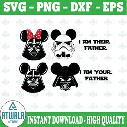star wars mickey mouse svg bundle, darth vader mickey svg, star wars disney svg bundle, stormtrooper r2d2 mickey ears sv