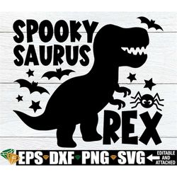 Spooky Saurus Rex, Funny Kids Halloween svg, Toddler Halloween svg, Baby Halloween Costume svg, Halloween Dinosaur Image
