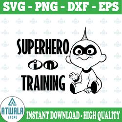 the incredibles superhero in training, disney svg, disney mickey and minnie svg,quotes files, svg file, disney png file,