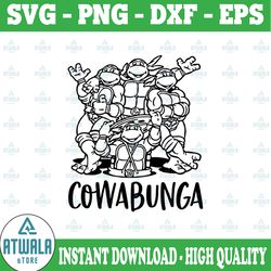 tmnt cowabunga svg, png, dxf, cartoon svg, disney svg, png, dxf, cricut