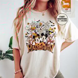 mickey halloween shirt, mickey and friends halloween shirt, vintage disney shirt, halloween group shirt, halloween party