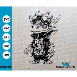 cool dragon svg hip hop hipster dragon svg, dragon wearing glasses clothes animals svg cricut cut files digital instant