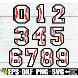 baseball numbers. baseball themed numbers. numbers that look like baseballs. baseball cut files. baseball svg. baseball