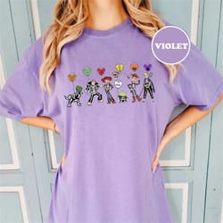 toy story halloween comfort colors shirt, toy story skeleton shirt, woody buzz lightyear jessie halloween shirt, disney