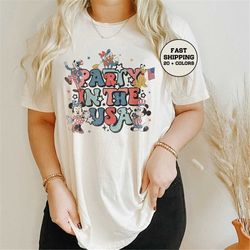 mickey and friends party in the usa shirt, party in the usa t-shirt, 4th of july party t-shirt, disney 4th of july shirt