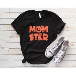 momster shirt, mom halloween shirt, cute halloween tee, pumpkin shirt, women fall graphics, trick or treat shirt