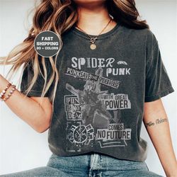 vintage spider punk comfort colors shirt, spider-man across the spider-verse shirt, spider-man 2023 shirt, marvel shirt,