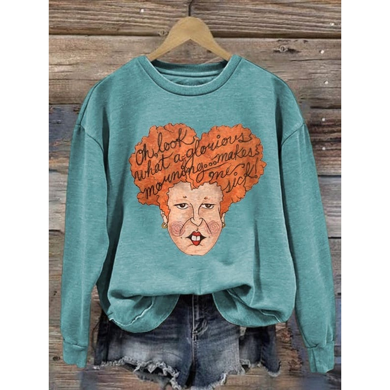 Halloween Women's Printed Long Sleeve Sweatshirt, Halloween Witch Shirt, Witch Shirt, Salem Witch Shirt, Massachusetts Witch Trials Shirt - 6.jpg