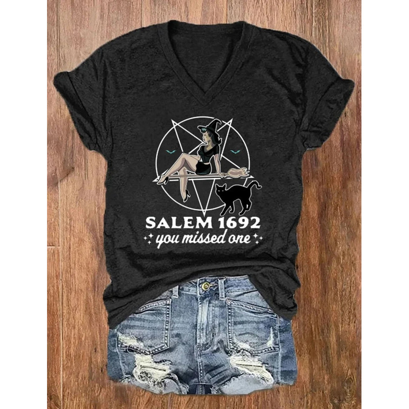Salem 1692 You MIss One Tee, Crew T-shirt Sweater, V-neck, Salem Witch Trials Shirt, Salem Witch Massachusetts Witch Trials Shirt - 1.jpg
