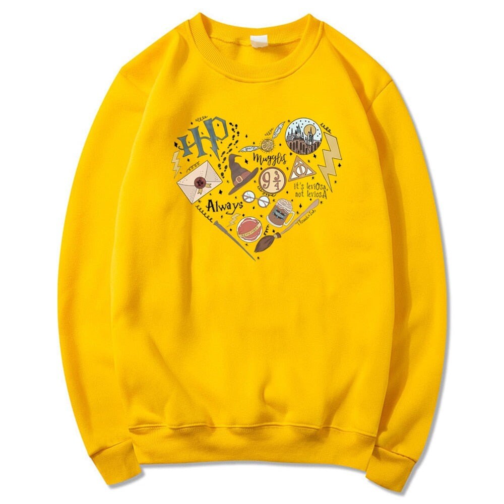 Sweatshirt Flying Car Magical Castle Hoodie Luna Love Good Potterhead HP Crewneck Sweatshirt Vacation Tops - 2.jpg