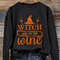 Unisex Halloween Witch Way To The Wine Print Sweatshirt, Witch Trials Shirt, Salem Witch Shirt, Massachusetts Witch Trials Shirt - 3.jpg