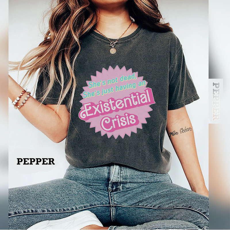 Comfort Colors® Existential Crisis Barbie Shirt, Barbie Shirt Barbie Movie Tee Existential Crisis Shirt 90s - 3.jpg