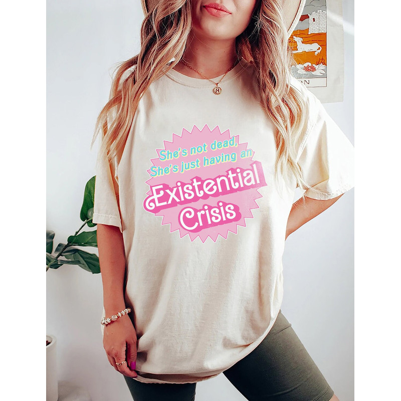 Comfort Colors® Existential Crisis Barbie Shirt, Barbie Shirt Barbie Movie Tee Existential Crisis Shirt 90s - 4.jpg