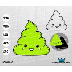 poop svg,green poop png,poop emoji svg,poop instant download svg png eps dxf jpg digital download cricut cut file vinyl