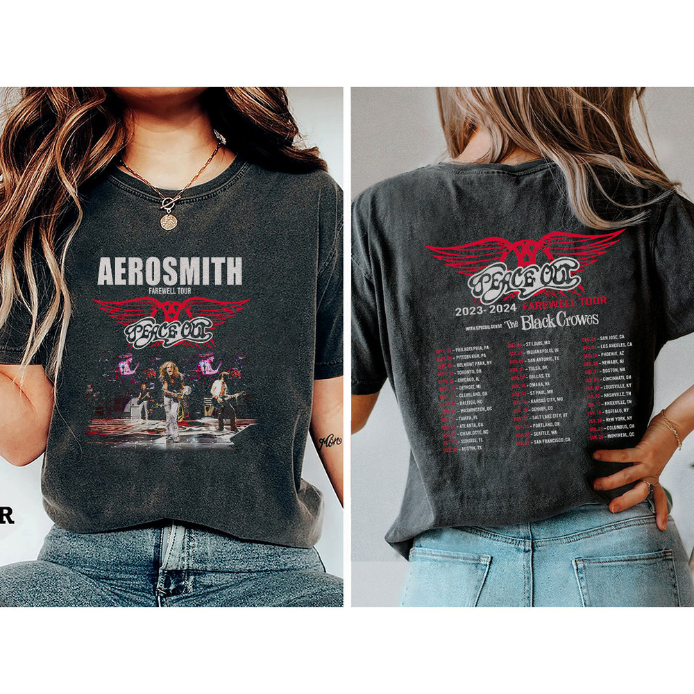 Comfort Colors® Aerosmith Band Farewell 2023 Tour Shirt, Aerosmith Shirt Fan Gifts, Aerosmith Vintage Band Shirt, Rock Music Shirt - 1.jpg