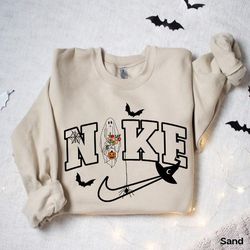 halloween ghost sweatshirt, just boo it, halloween skeleton pumpkin shirt, halloween swoosh sweater,