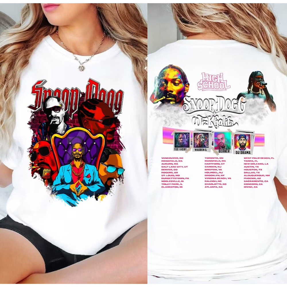 High School Reunion 2023 Tour T-Shirt, Snoop Dogg Wiz Khalifa Shirt, Vintage Snoop Dogg Shirt - 2.jpg