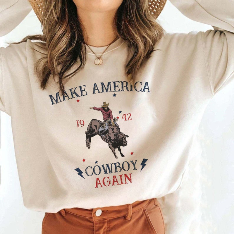 Vintage Cowboy T Shirt, Make America Cowboy Again Shirts, Cowboy Tee - 1.jpg