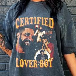 vintage drake certified lover boy shirt, drake merch graphic t-shirt, drake shirt, vintage drake tou