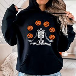 dancing skeleton halloween shirt, pumpkin halloween sweatshirt, spooky season tshirt, halloween party shirts, fall sweat