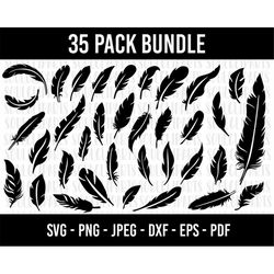 cod101-feather svg / feather png / birds feather svg/realistic, boho and intricate feather bundle svg  png/instant downl
