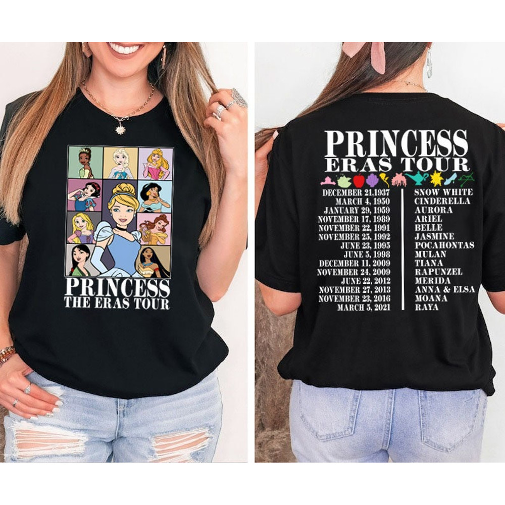 Vintage Princess Eras Tour Shirt, Double Sided Princess Royal Tour Shirt, Eras Tour Shirt, Disney Princess Shirt - 2.jpg