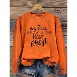 the only ghost i know is the holy ghost, halloween shirt funny christian shirt halloween religious halloween shirt, hall