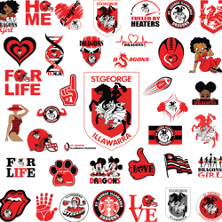 bundle 52 files st. george illawarra dragons football team svg, st. george illawarra dragons svg, nrl teams svg, nrl svg
