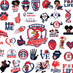 Bundle 52 Files Sydney Roosters Football Team Svg, Sydney Roosters Svg, NRL Teams svg, NRL Svg, Png, Dxf, Eps