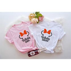 disney birthday party group shirts, mickey minnie birthday shirt, birthday squad shirts, gift for birthday girl, cute bi