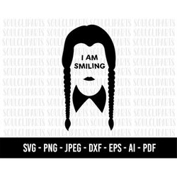 cod923- wednesday addams svg, addams family svg file, halloween svg file, wednesday silhouette svg