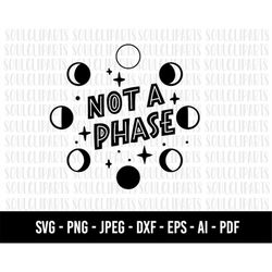 cod421-moon svg/not a phase svg clipart/quote svg/celestial eye svg/crescent moon svg, celestial night moon clipart comm