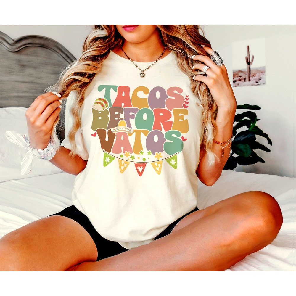Tacos Before Vatos Shirt, Taco Shirt, Cinco De Mayo Shirt, Mexico Fiesta Party Shirt, Funny Saying Shirt, Taco Lover Gift Shirt, Spanish Tee - 1.jpg