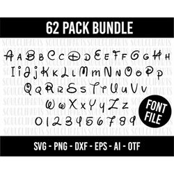 cod851- mouse alphabet svg, mouse font svg, letters svg, customize gift svg, vinyl cut file, otf, svg, pdf, jpg, ai prin