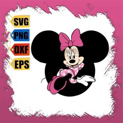 minnie mouse svg, minnie mouse head svg, minnie mouse clipart, cutting files for cricut silhouette