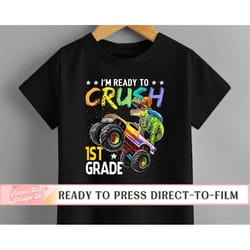 back to school dtf transfers, ready to press, t-shirt transfers, heat transfer, direct to film, ready to crush first gra