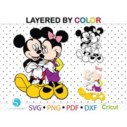 mickey minnie mouse svg, mickey mouse clipart, minnie mouse clipart png, svg file, cutting files, svg layered by color..