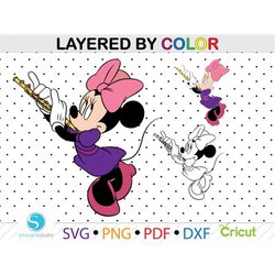 minnie mouse flute svg, minnie mouse flute clipart png,minnie mouse for cricut, minnie mouse instant download
