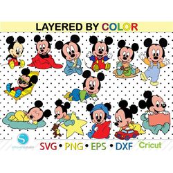baby mickey svg, young mickey clipart png, baby mickey for cricut,mickey bundle svg, png file,mickey mouse silhouette, m
