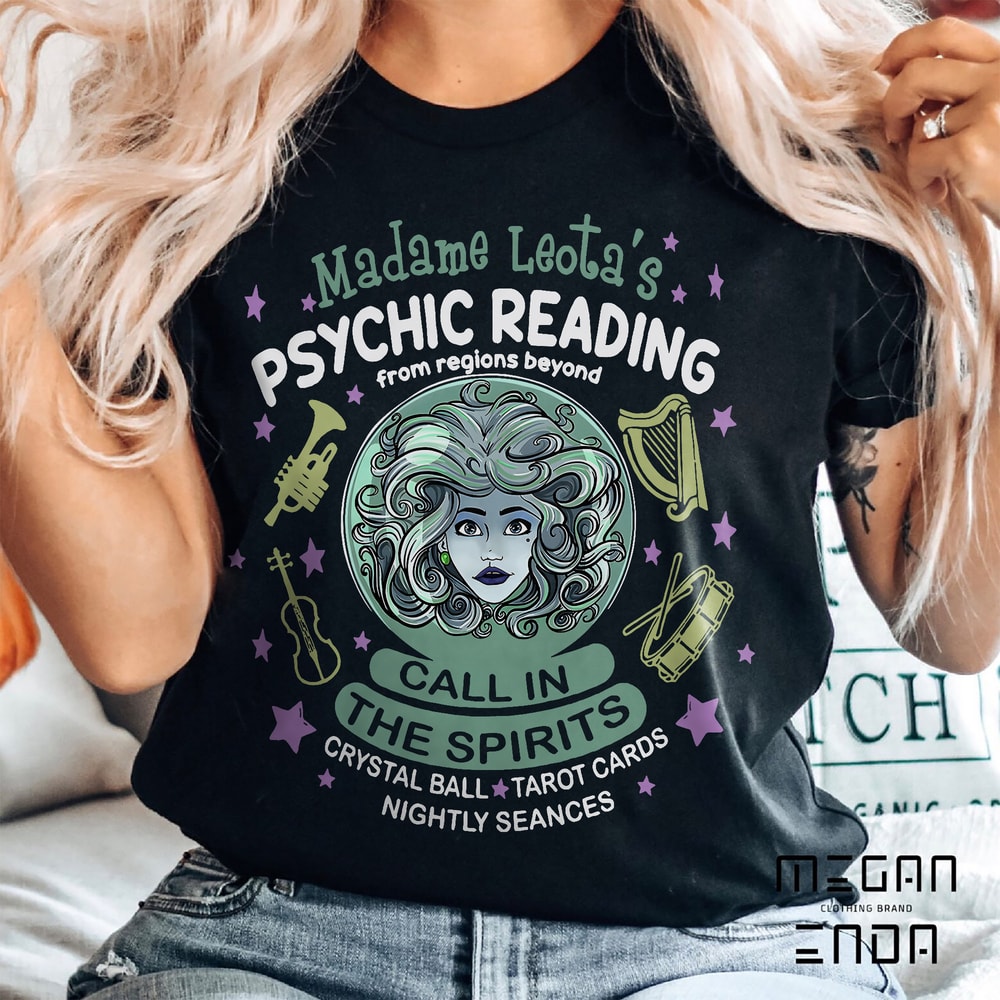 Comfort Colors Disney Halloween Madame Leota Haunted Mansion Shirt, Psychic Readings Foolish Mortals Shirt, Disney Halloween Matching Shirt - 2.jpg
