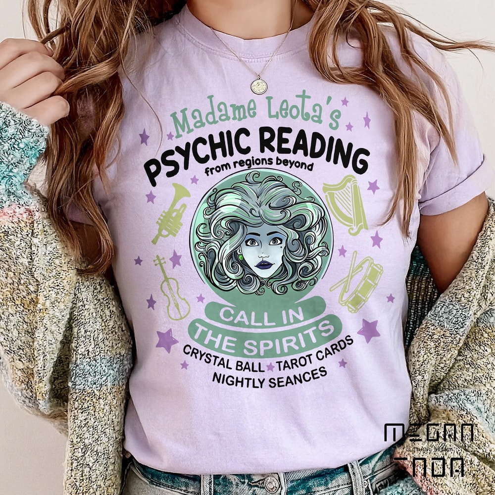 Comfort Colors Disney Halloween Madame Leota Haunted Mansion Shirt, Psychic Readings Foolish Mortals Shirt, Disney Halloween Matching Shirt - 4.jpg