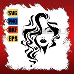 Woman SVG, Lips SVG, Lashes SVG, Woman Face Svg, Female Hair Fashion For Silhouette For Cricut Png, Clipart, Instant Dow