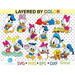 baby donald duck svg, baby daisy duck svg,donald duck clipart svg png pdf dxf, daisy duck for cricut, dxf cut file, svg