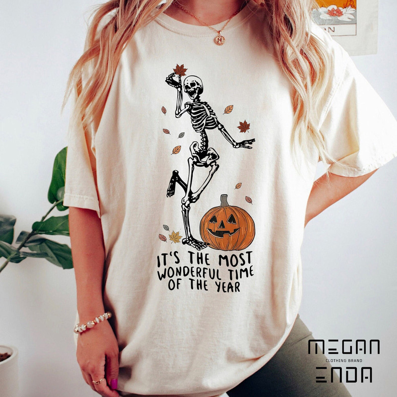 Comfort Colors its the most wondrful time, Halloween Shirt, Witch TShirt, Gift For Halloween, iprintasty halloween, Skeleton Fall Halloween - 1.jpg