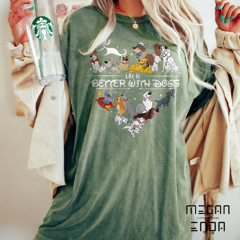 Comfort Colors Life is Better With Dogs Disney Shirt, Disney Dogs Shirt, Disney Dog Mom & Lovers, Magic Kingdom Shirt, Disney Animals Shirt - 5.jpg