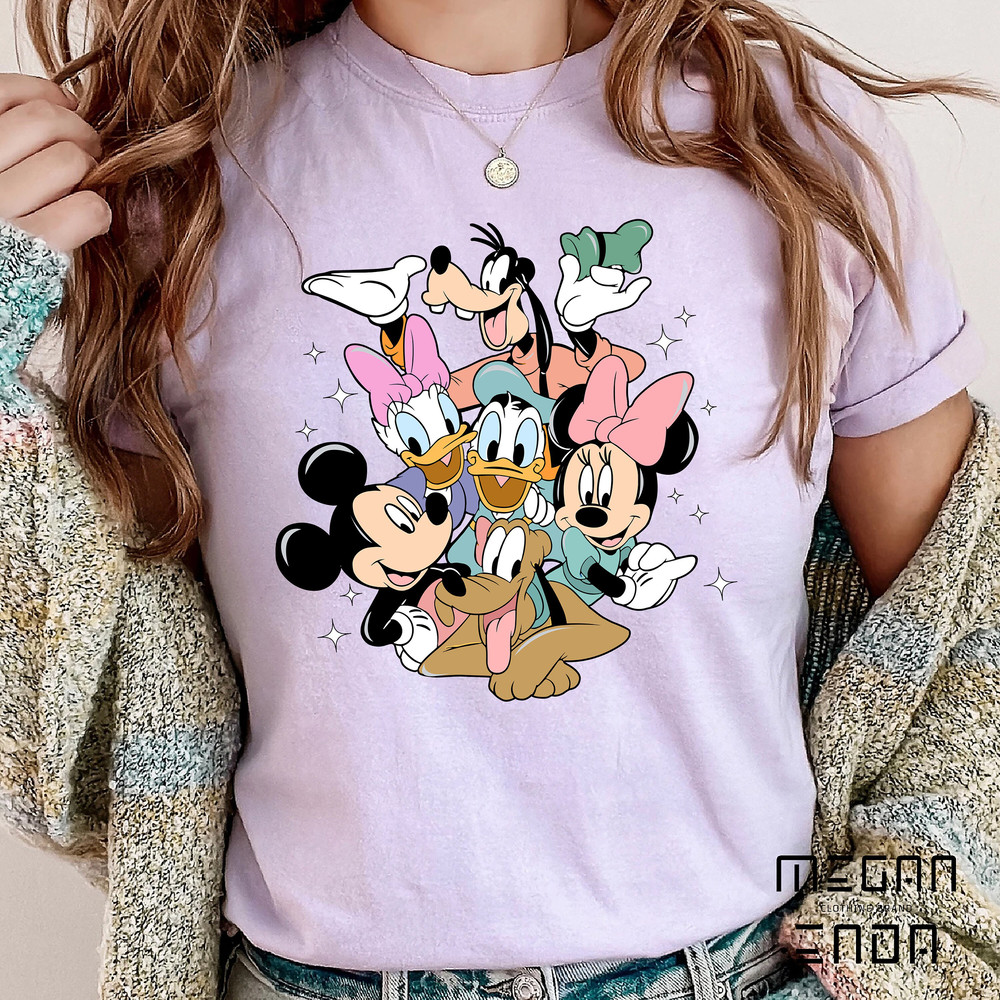 Comfort Colors Retro Disney Shirts, Vintage Disney Characters Shirt, Mickey and Friends Shirt, Disneyland Shirt, Disney Family Vacay Shirt - 4.jpg