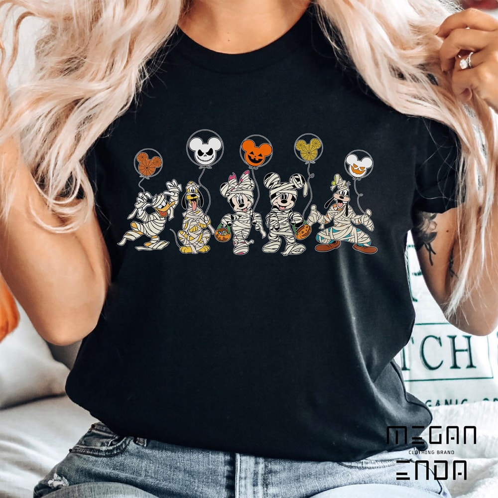 Comfort ColorsĀ® Disney Halloween Skeleton Shirt, Disney Halloween Matching Shirt, Disney Balloon Shirt, Mickey and Friends Halloween Shirt - 1.jpg